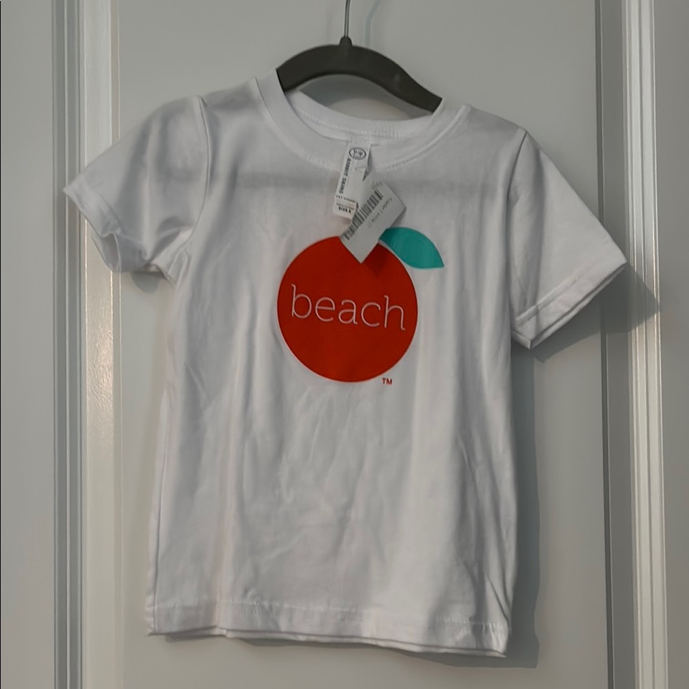 Kids White T-Shirt with Red Graphic